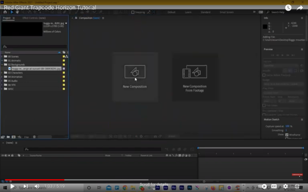 How to Use Red Giant Trapcode Horizon in After Effects - essencecartoon